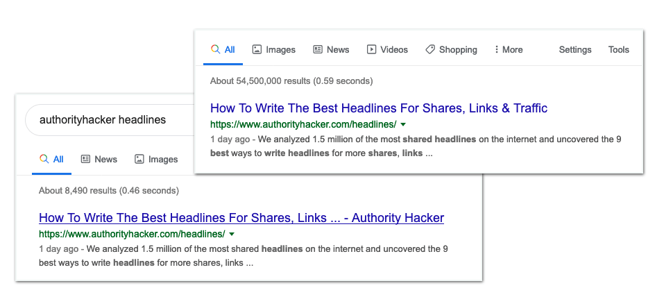 Ah Headline Title Tag Changed By Google