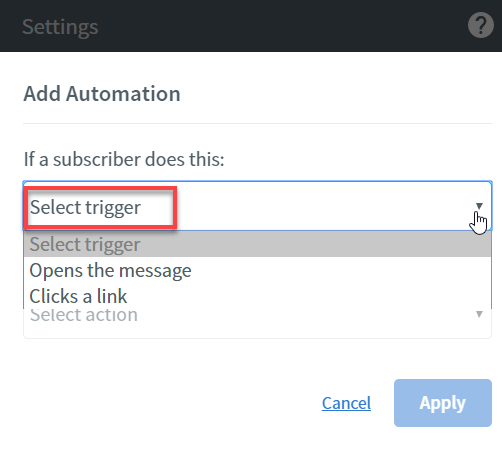 Aweber Automation Triggers