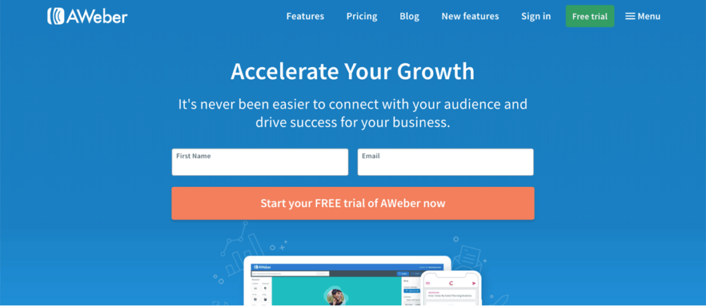 Aweber Homepage