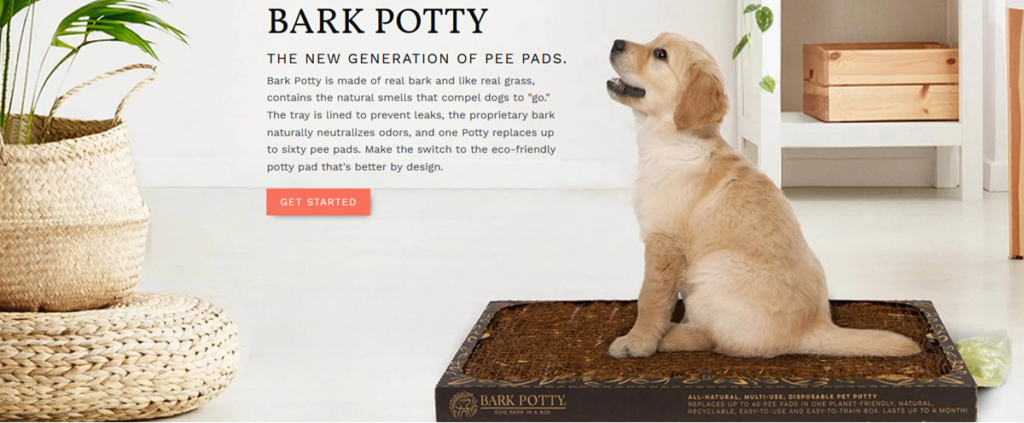 Bark Potty Homepage Screenshot