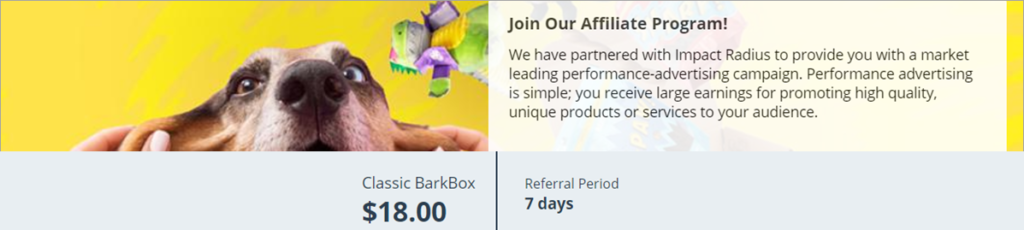 Barkbox Affiliate Program Stats