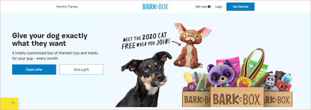 Barkbox Homepage Screenshot