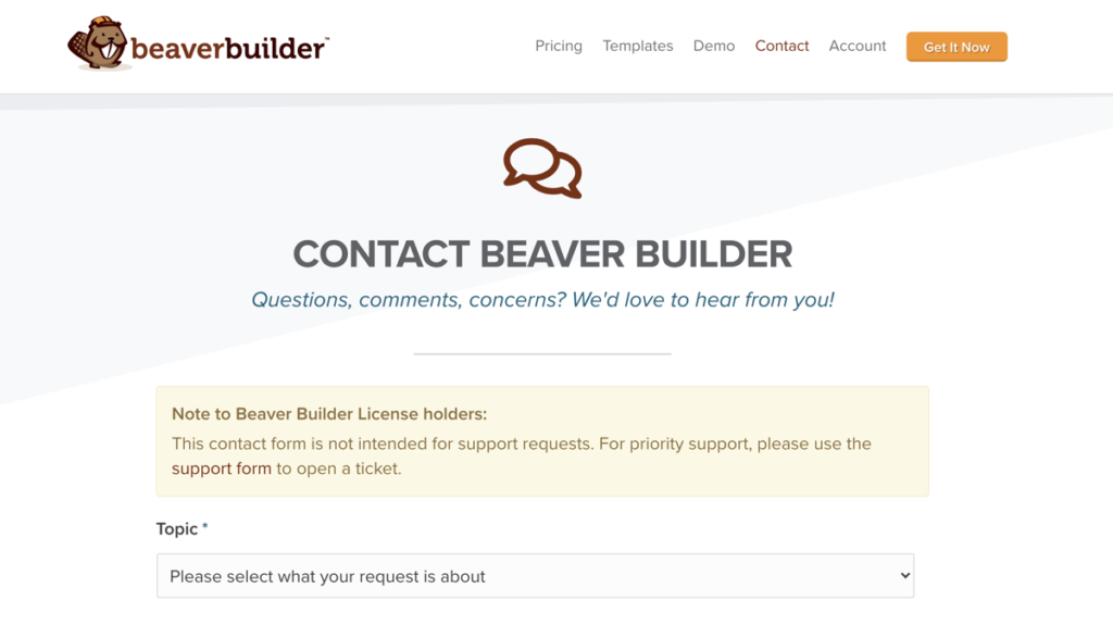 Beaver Builder Contact