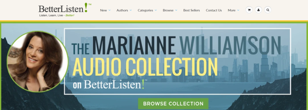 Better Listen Homepage Screenshot