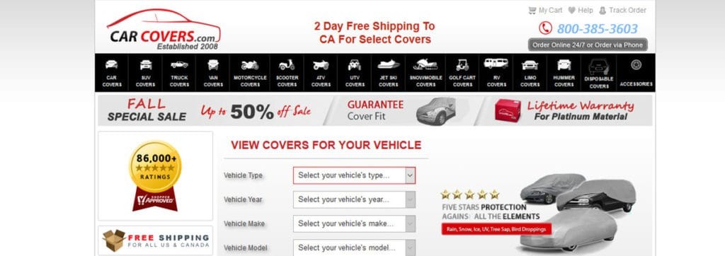 Car Covers Homepage