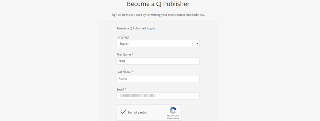 Cj Publisher Sign Up Form