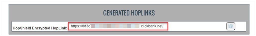 Clickbank Generated Hoplink