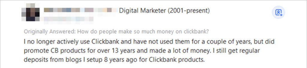 Clickbank Positive Review