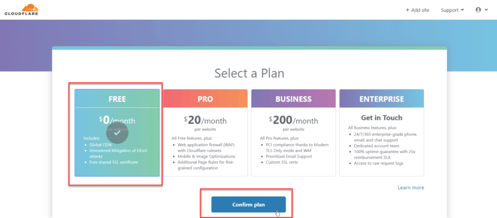 Cloudflare Pricing Plans