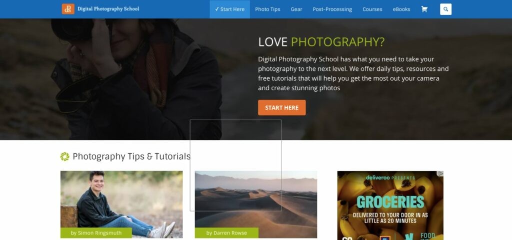 Digital Photography School Homepage