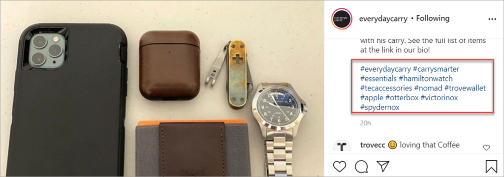 Everydaycarry Instagram Post With Tags