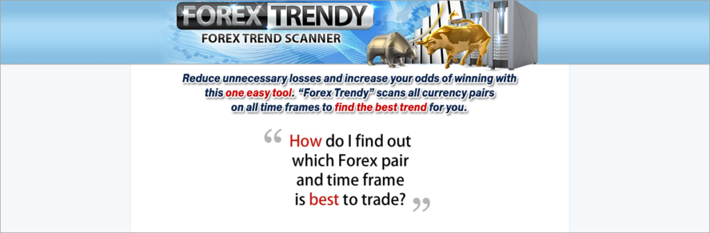 Forex Trendy Homepage Screenshot