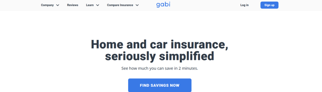 Gabi Insurance Homepage