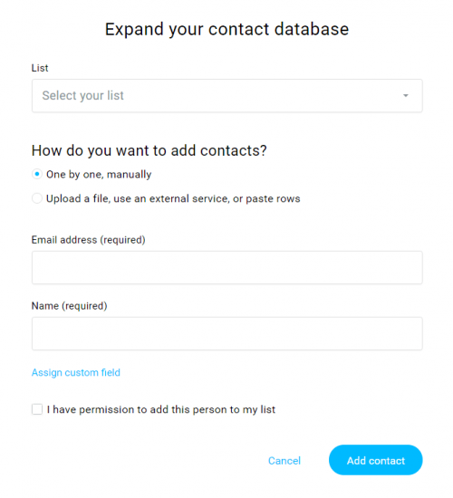 Getresponse Adding Contacts