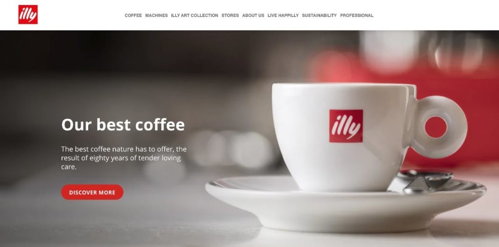 Illy Coffee Homepage