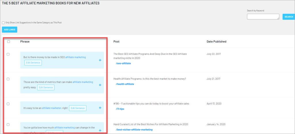 Inbound Internal Links Suggestions Link Whisper