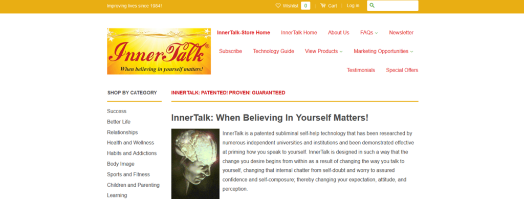 Inner Talk Homepage Screenshot