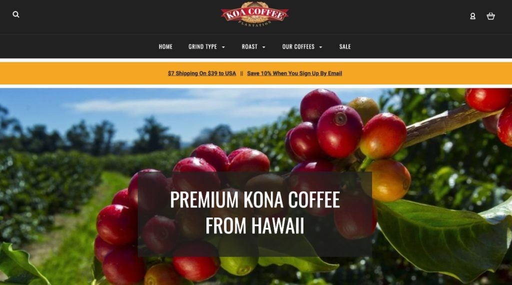Koa Coffee Homepage