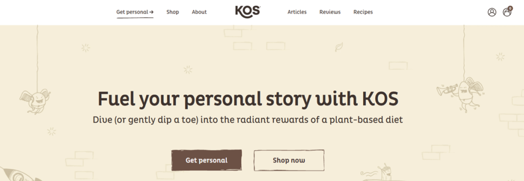 Kos Homepage Screenshot