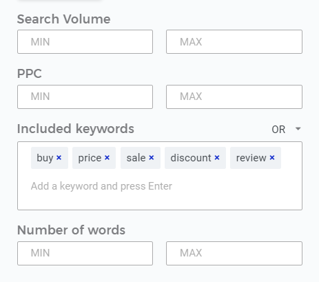 Kwfinder Commercial Keyword Search