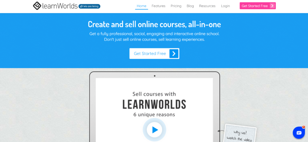 Learnworlds Homepage Screenshot
