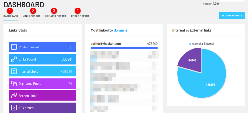 Link Whisper Tool Dashboard