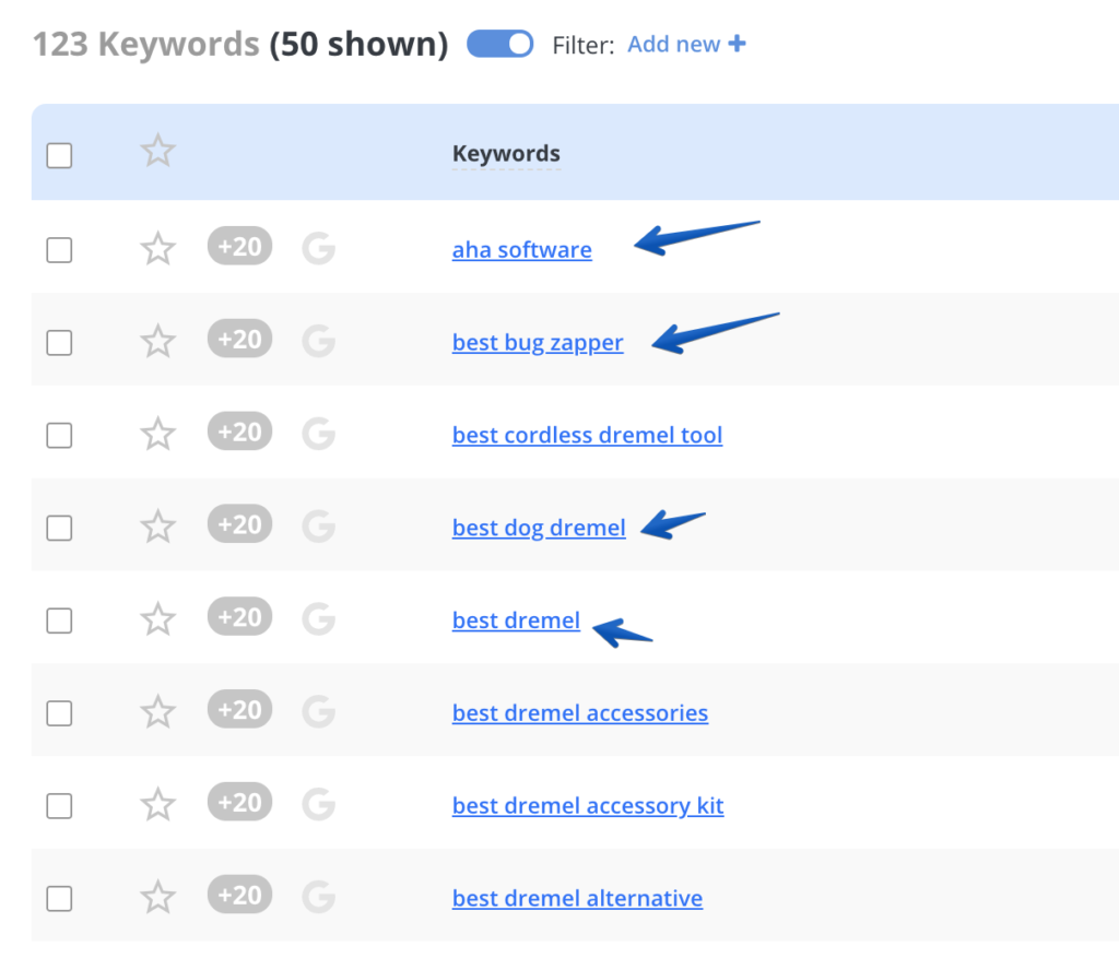 Longtailpro Previous And Current Keyword Search Results