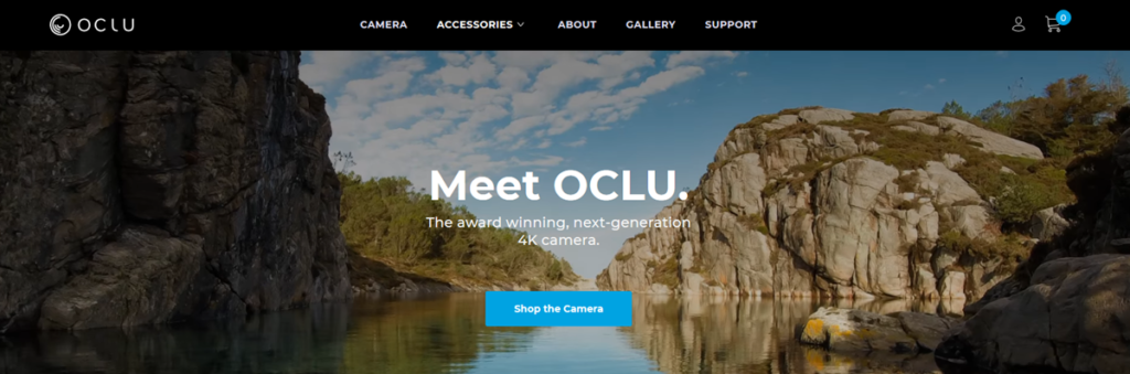 Oclu Homepage Screenshot