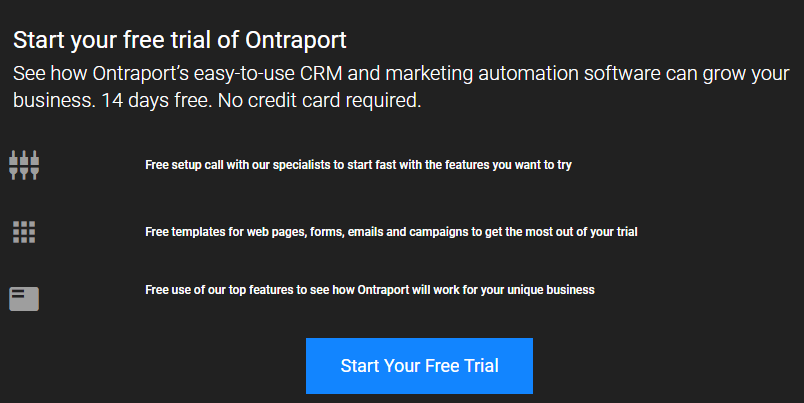 Ontraport Free Trial
