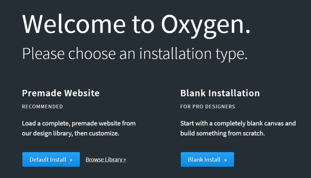 Oxygen Installation Options