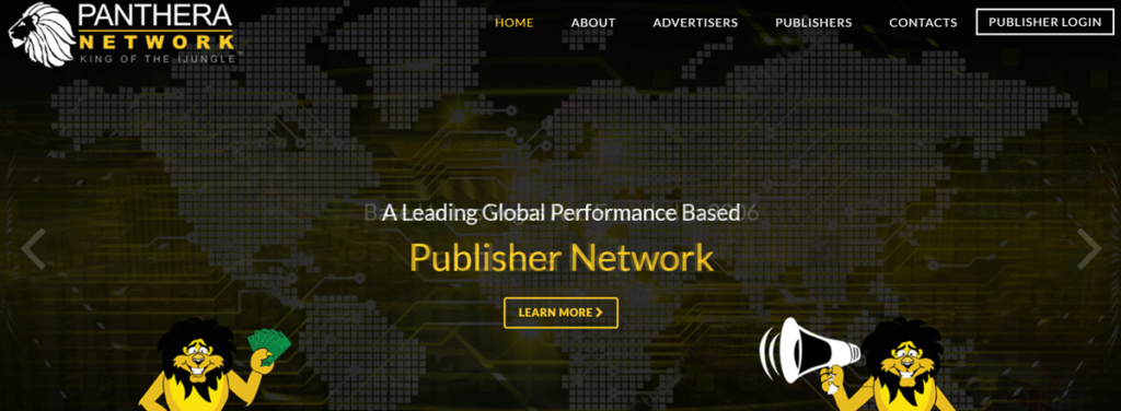 Panthera Network Homepage Screenshot
