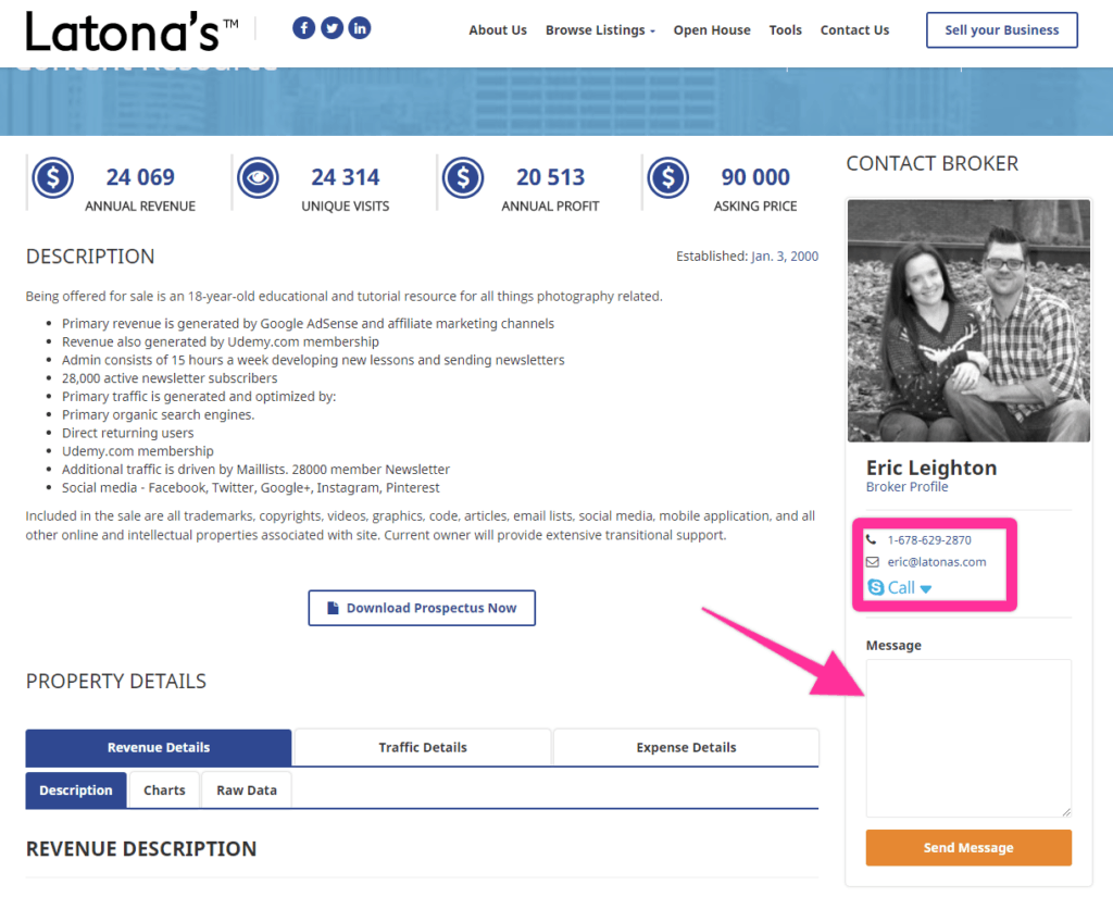 Latona's website
