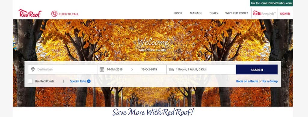 Red Roof Inns Homepage