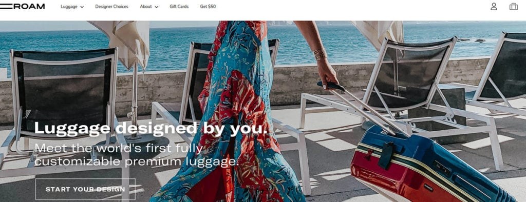 ROAM Luggage Homepage