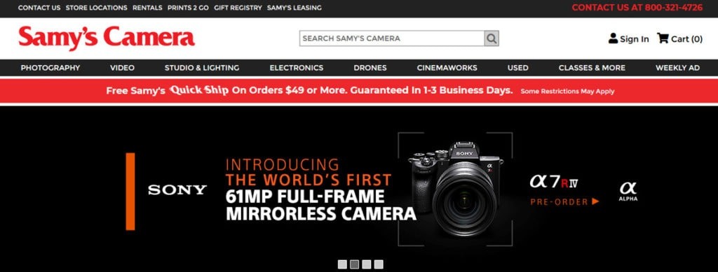 Samy's Camera Homepage