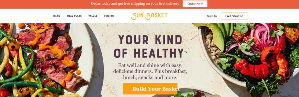 Sun Basket Homepage