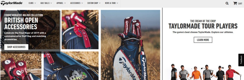 Taylor Made Golf Homepage