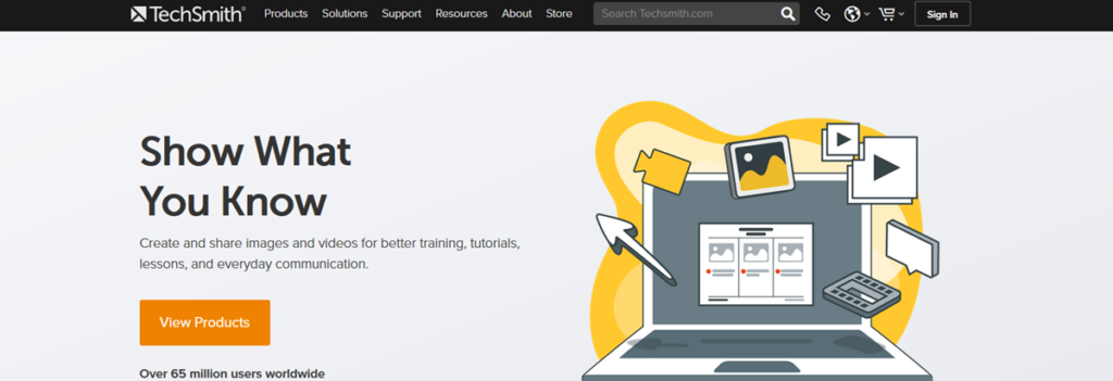 Techsmith Homepage Screenshot