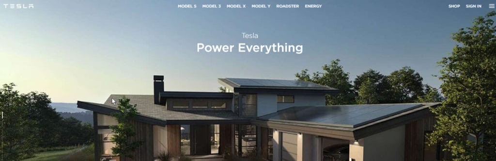 Tesla Homepage