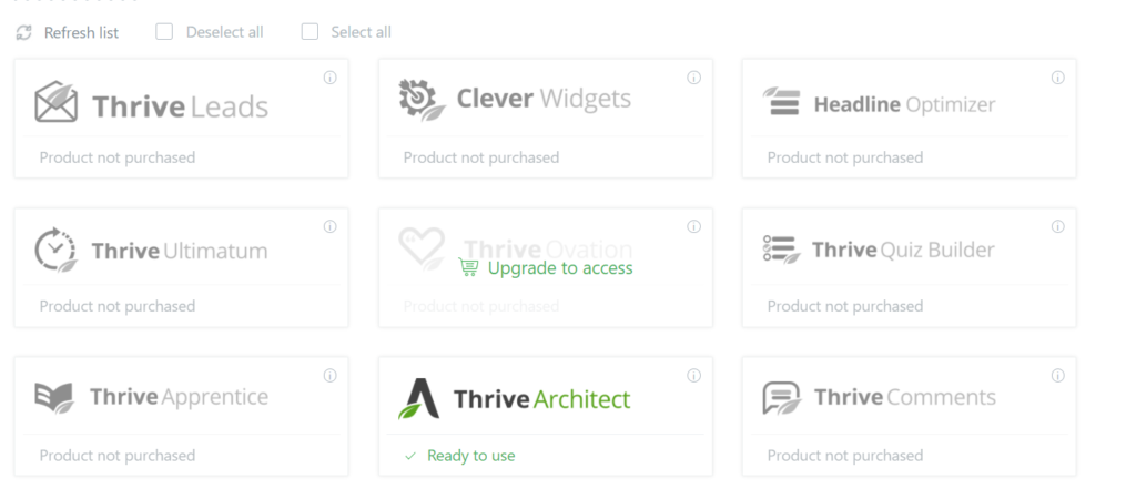 Thrive Themes Products