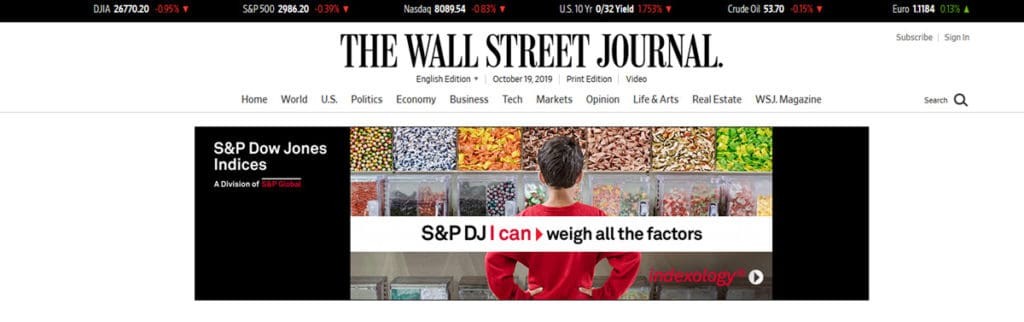 Wall Street Journal Homepage