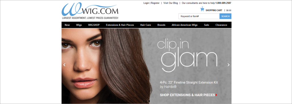 Wig Com Homepage Screenshot