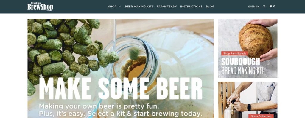 Brew Shop Homepage