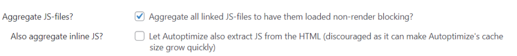Autoptimize Aggregate Js Files