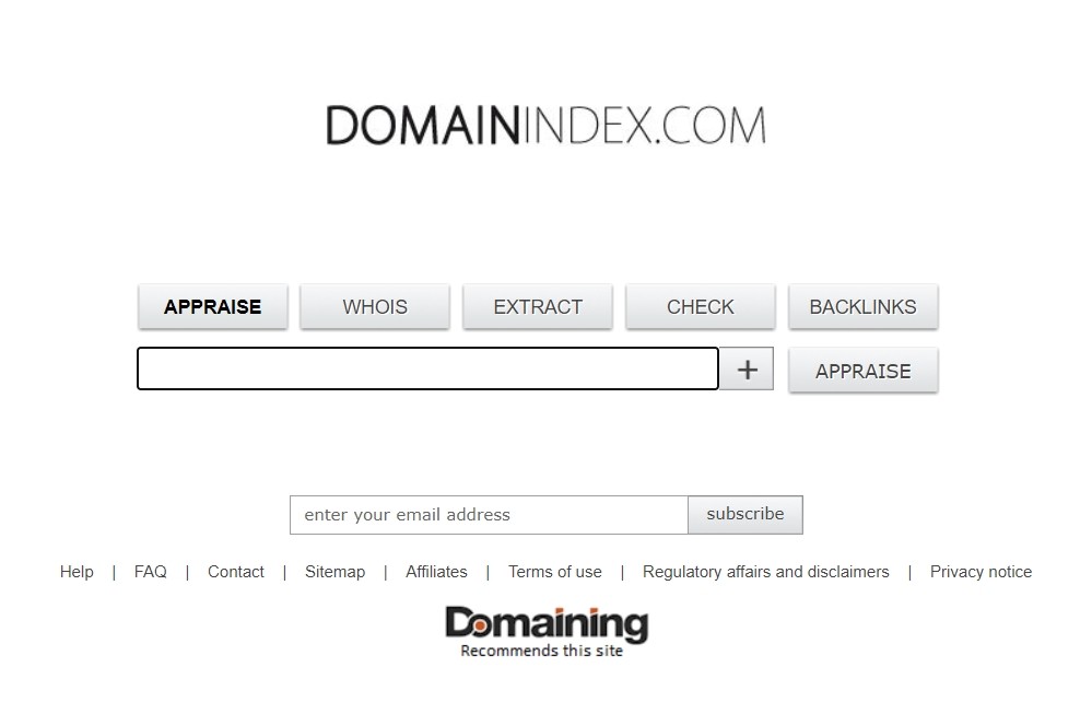 Domain Valuation Tool