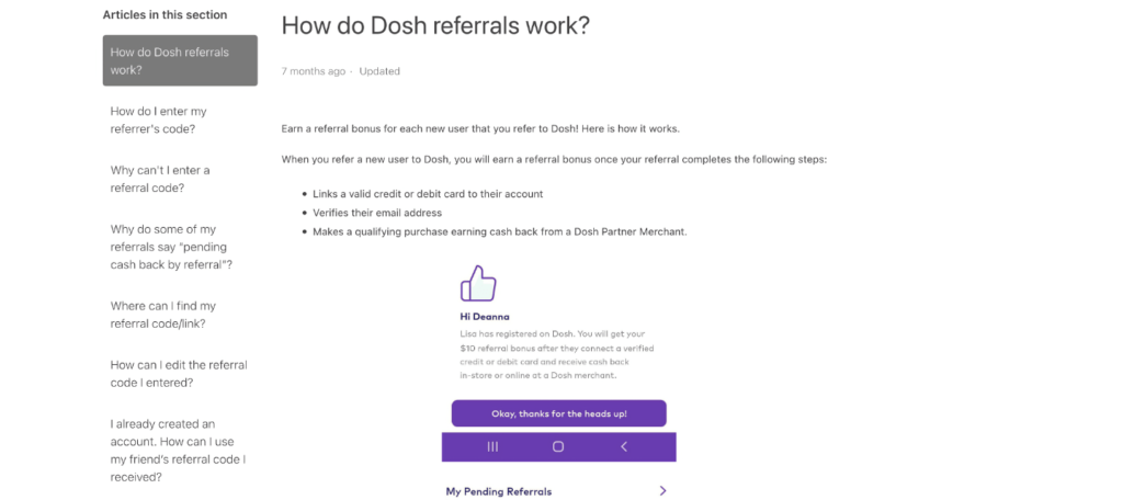 dosh referral program