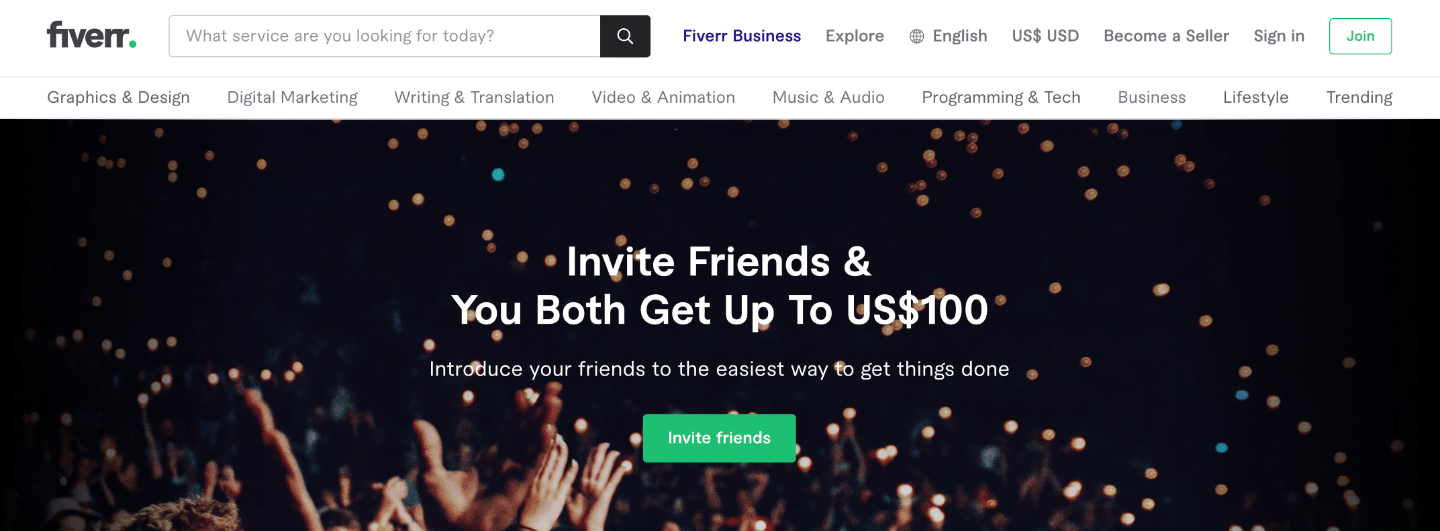 fiverr referral program