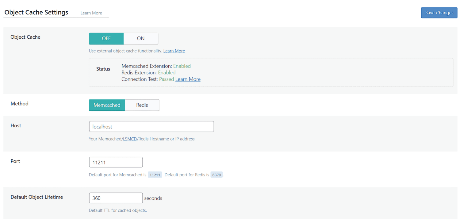 Litespeed Cache Object Cache