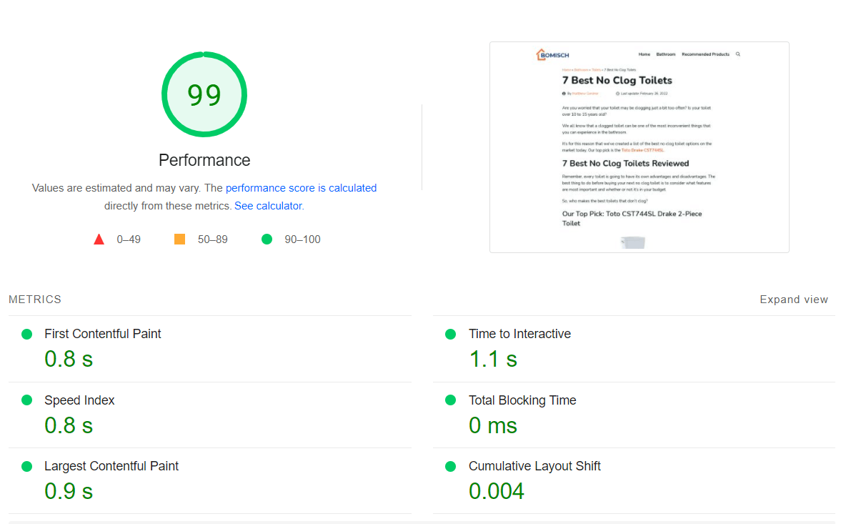 Test Site Benchmark Mobile Wp Optimize Vs Wp Rocket