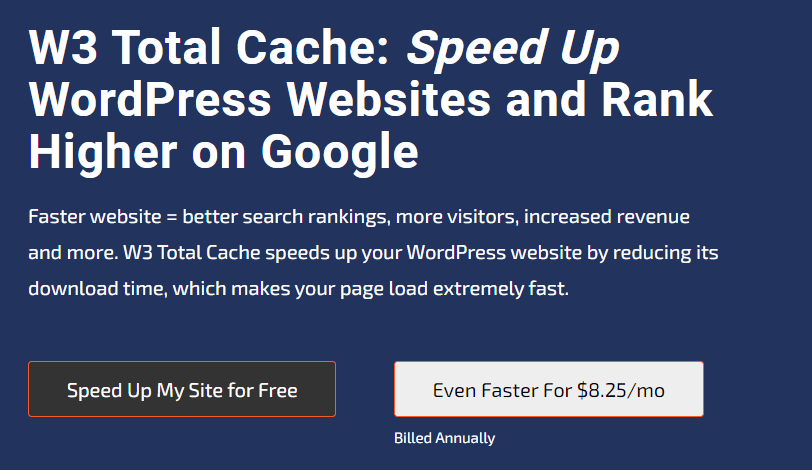 W3 Total Cache Homepage
